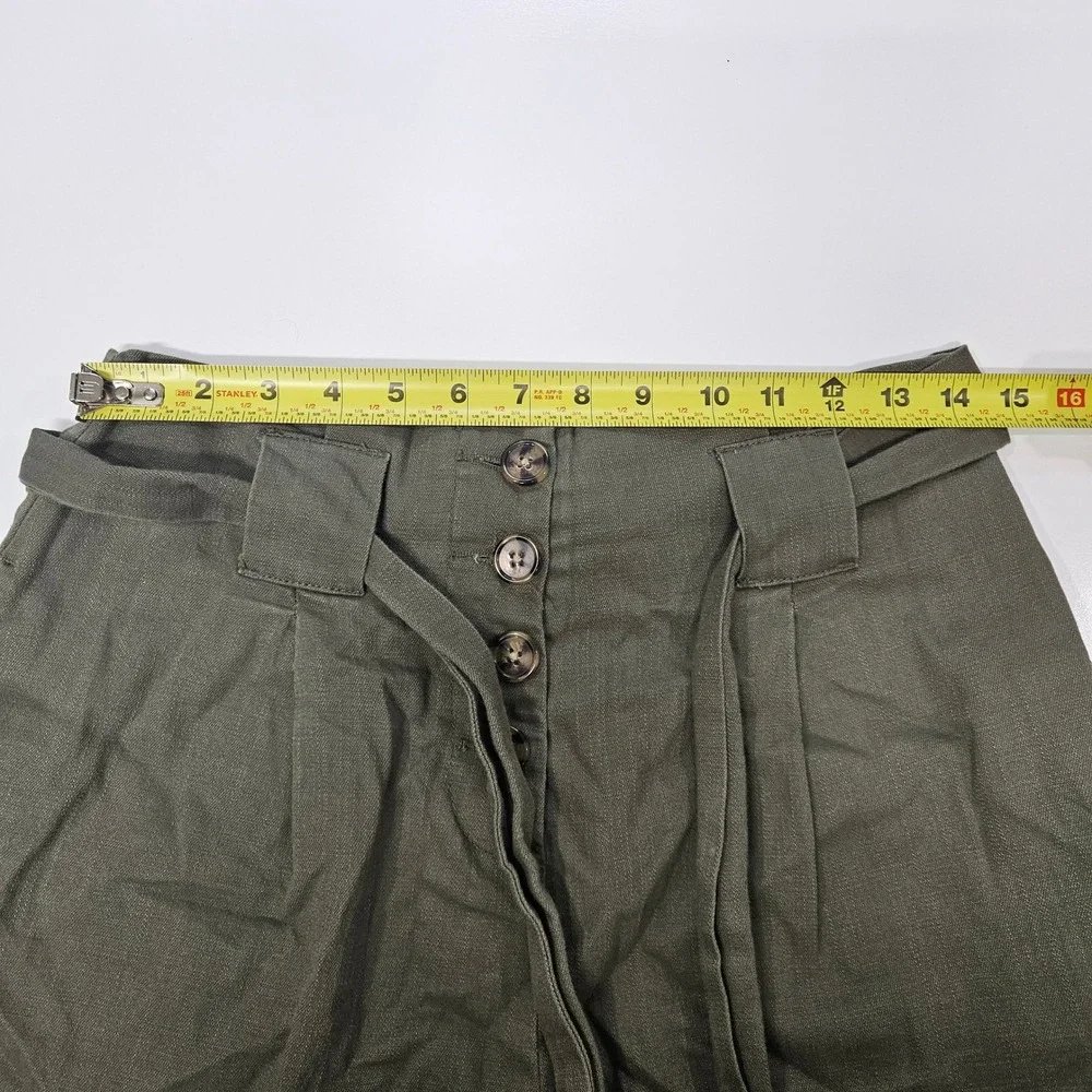 ASOS‎ Cotton High Rise Shorts with Belt 4